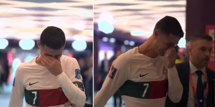 VIDEO/ Pikëlluese, Ronaldo largohet i “përlotur” drejt dhomave të zhveshjes pas eleminimit të Portugalisë nga Maroku