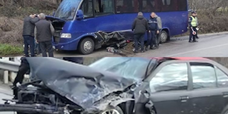 Ishin nisur për eskursion/ “Benzi” përplaset ‘kokë më kokë’ me autobusin plot me nxënës (PAMJE nga vendi i ngjarjes)